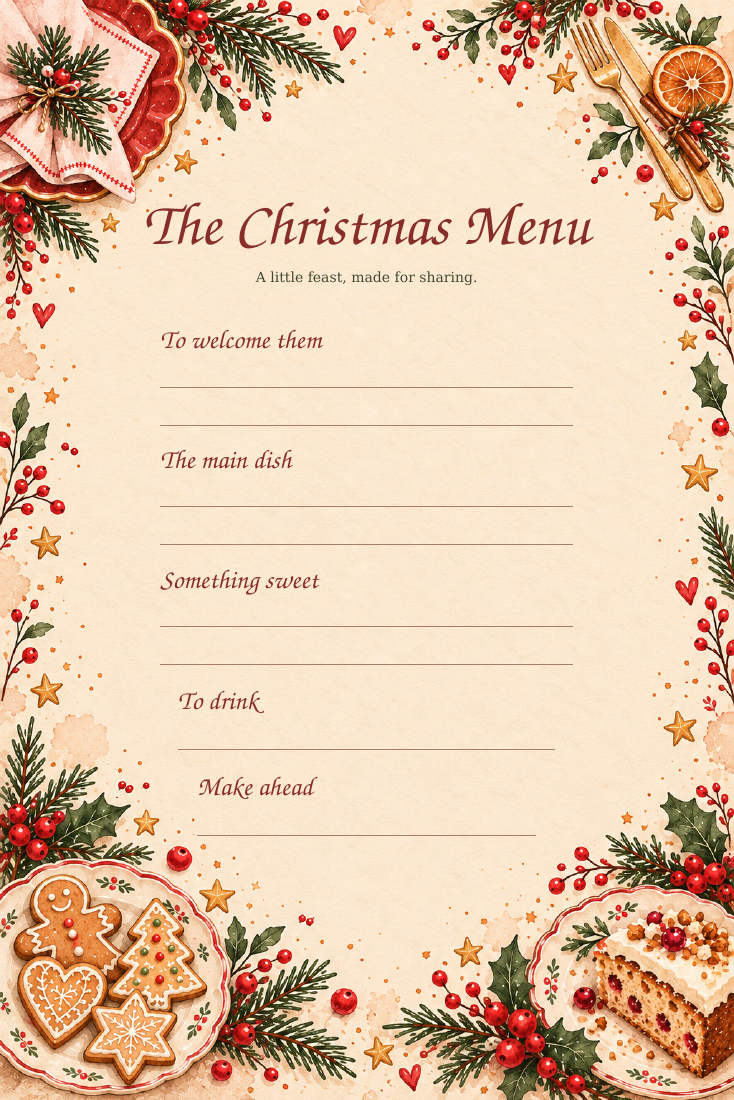 Christmas Hosting Planner Kit | Fillable PDF