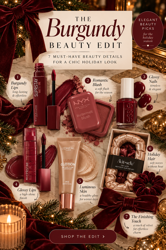 The Burgundy Beauty Edit — chic holiday beauty essentials