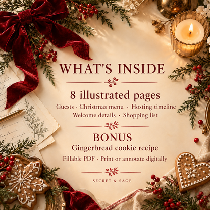 Christmas Hosting Planner Kit | Fillable PDF