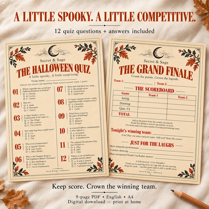 Halloween Game Night Kit — Printable Party Games