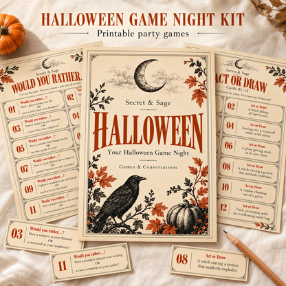 Halloween Game Night Kit — Printable Party Games
