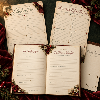 Printable Christmas Planner & Journal — Holiday Organizer PDF