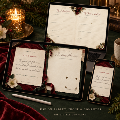 Printable Christmas Planner & Journal — Holiday Organizer PDF